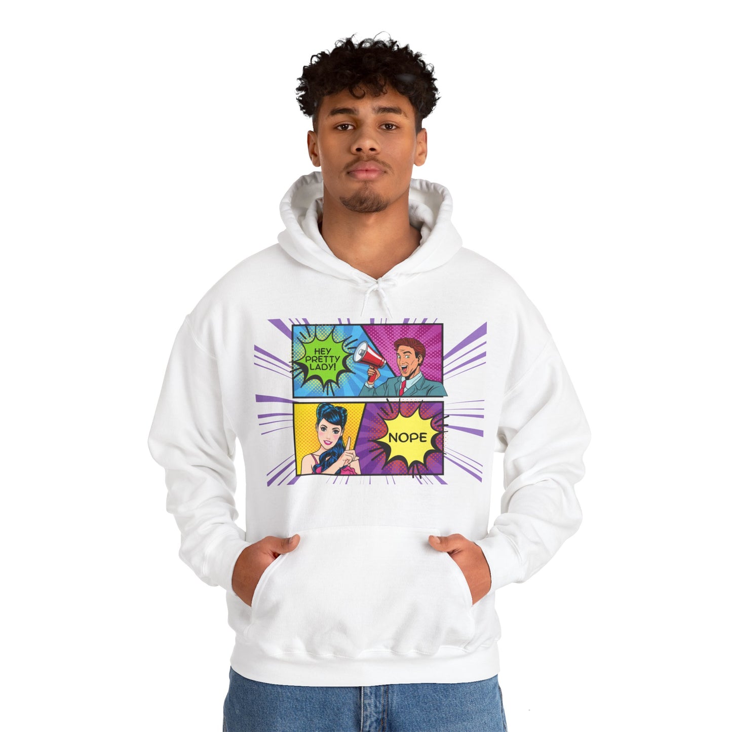 Nope 1 - Pop Art Unisex Heavy Blend™ Hooded Sweatshirt