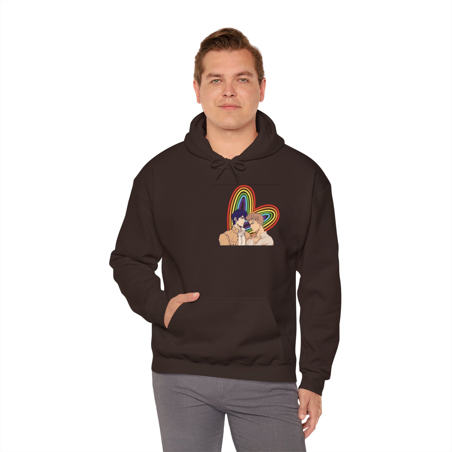 Anime Boy Love Pride Unisex Heavy Blend™ Hooded Sweatshirt