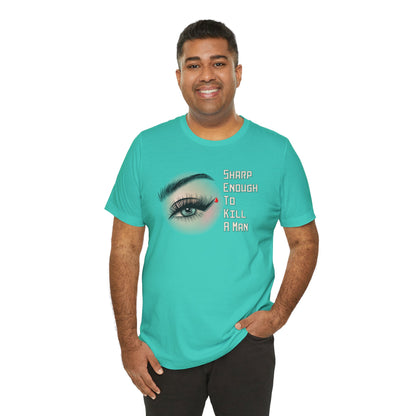 Sharp Enough (green eye) Unisex Jersey Short Sleeve Tee