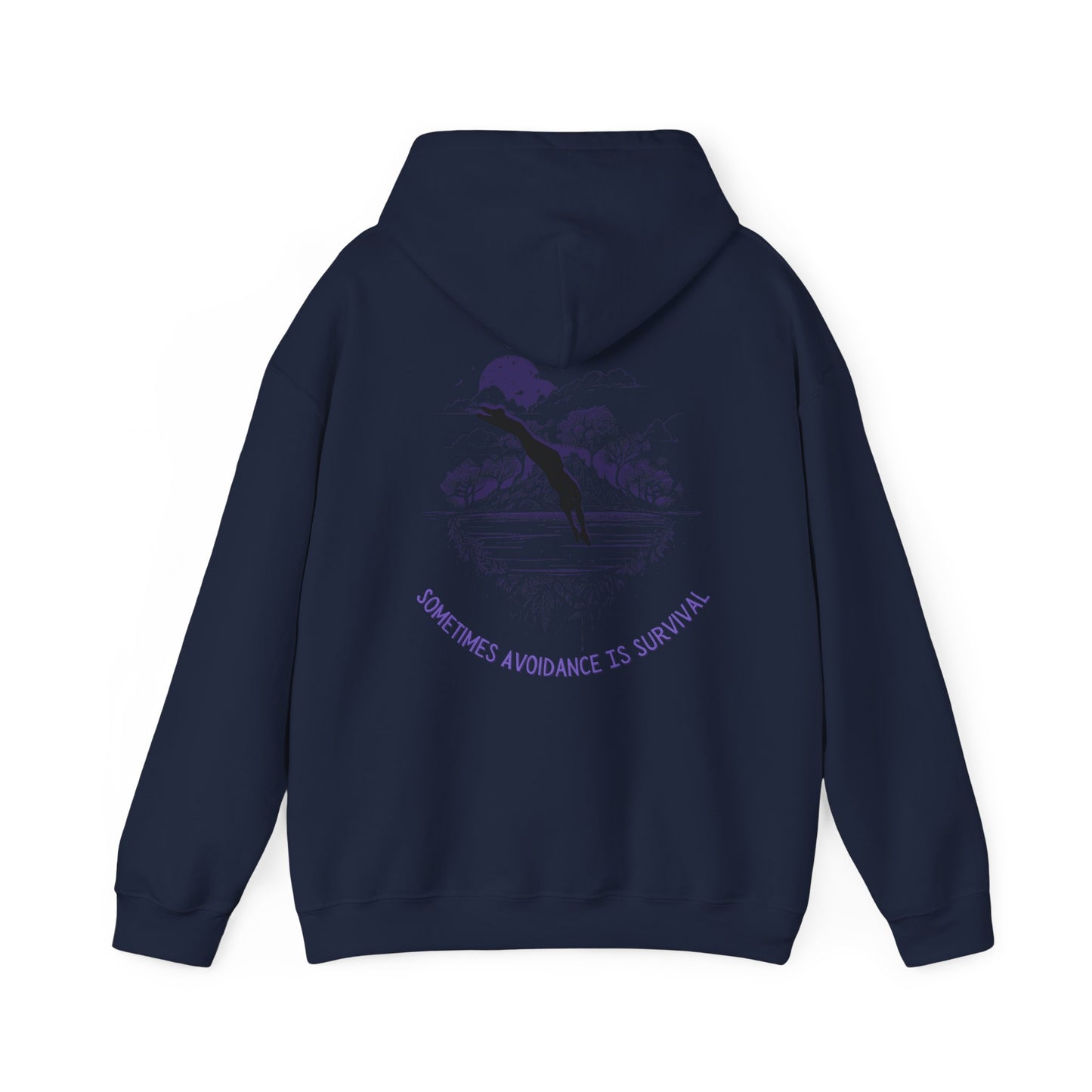 Sometimes Avoidance is Survival Unisex Heavy Blend™ Hooded Sweatshirt