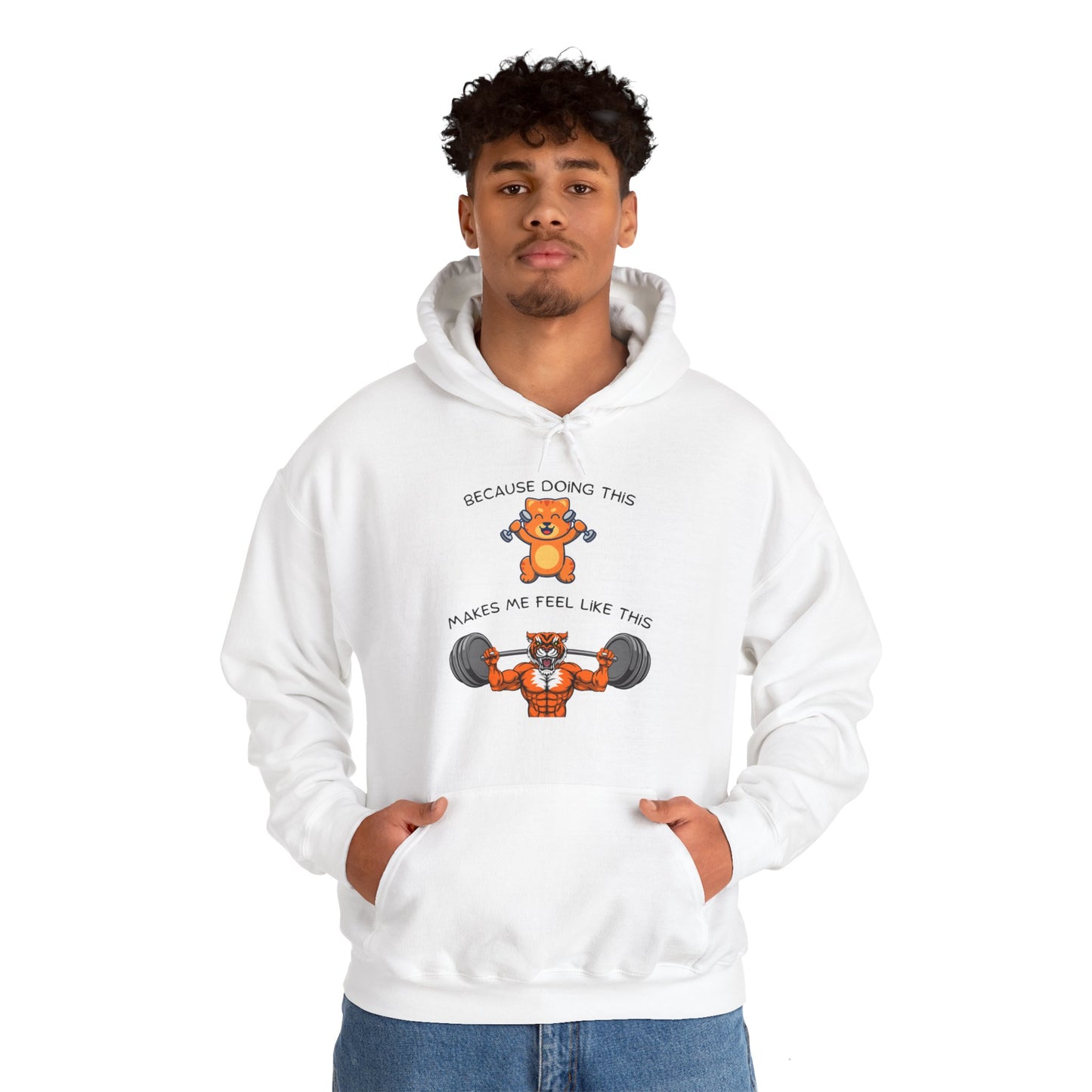 Tiger kitty got GAINS Unisex Heavy Blend™ Hooded Sweatshirt