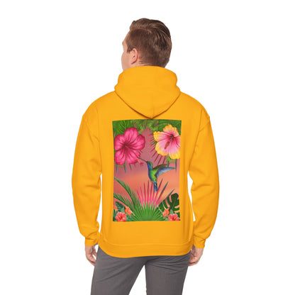 Hummingbird & Hibiscus Unisex Heavy Blend™ Hooded Sweatshirt