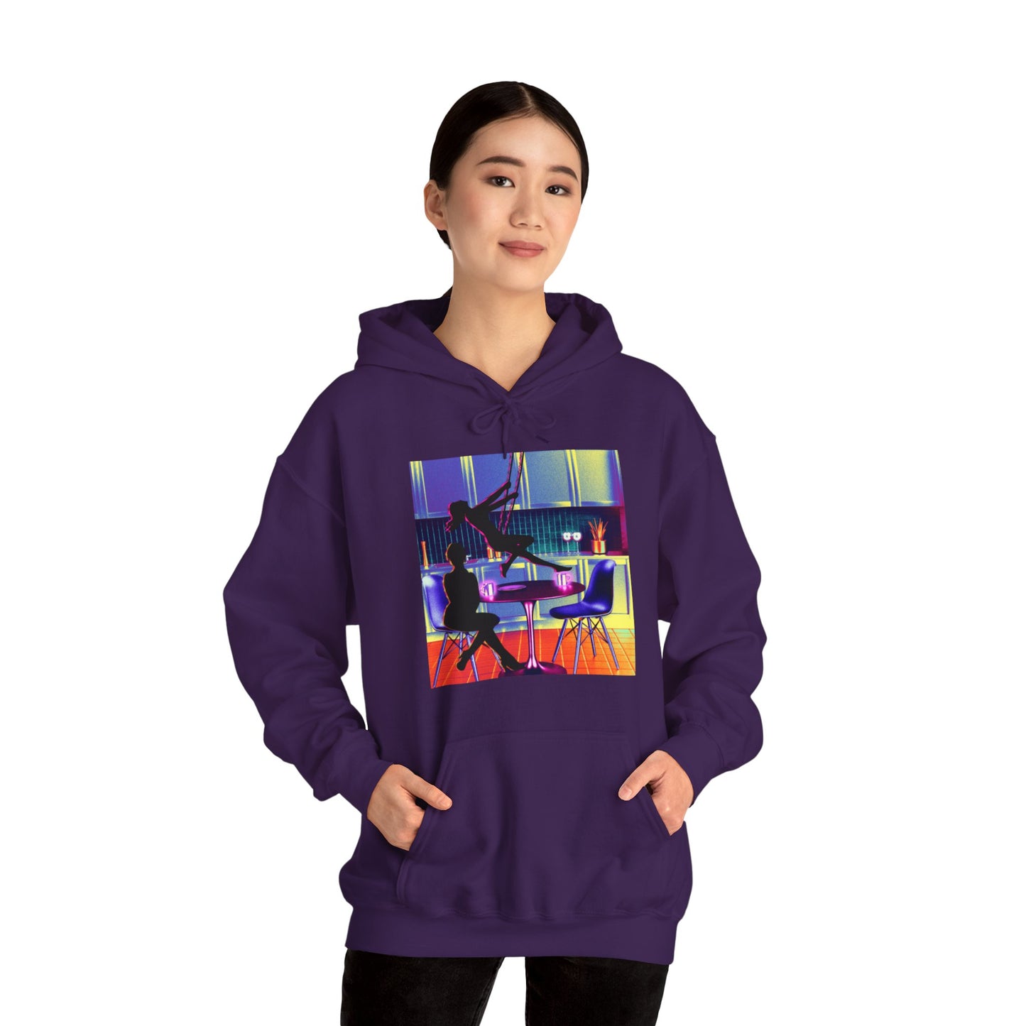 Sythwave A Coffee & A Swing Unisex Heavy Blend™ Hooded Sweatshirt