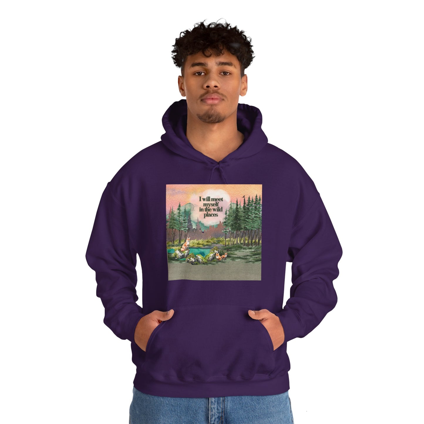 I Will Meet Myself in the Wild Places - Color Unisex Heavy Blend™ Hooded Sweatshirt