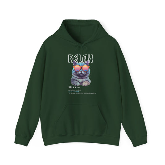 Kitty says "Relax" Unisex Heavy Blend™ Hooded Sweatshirt