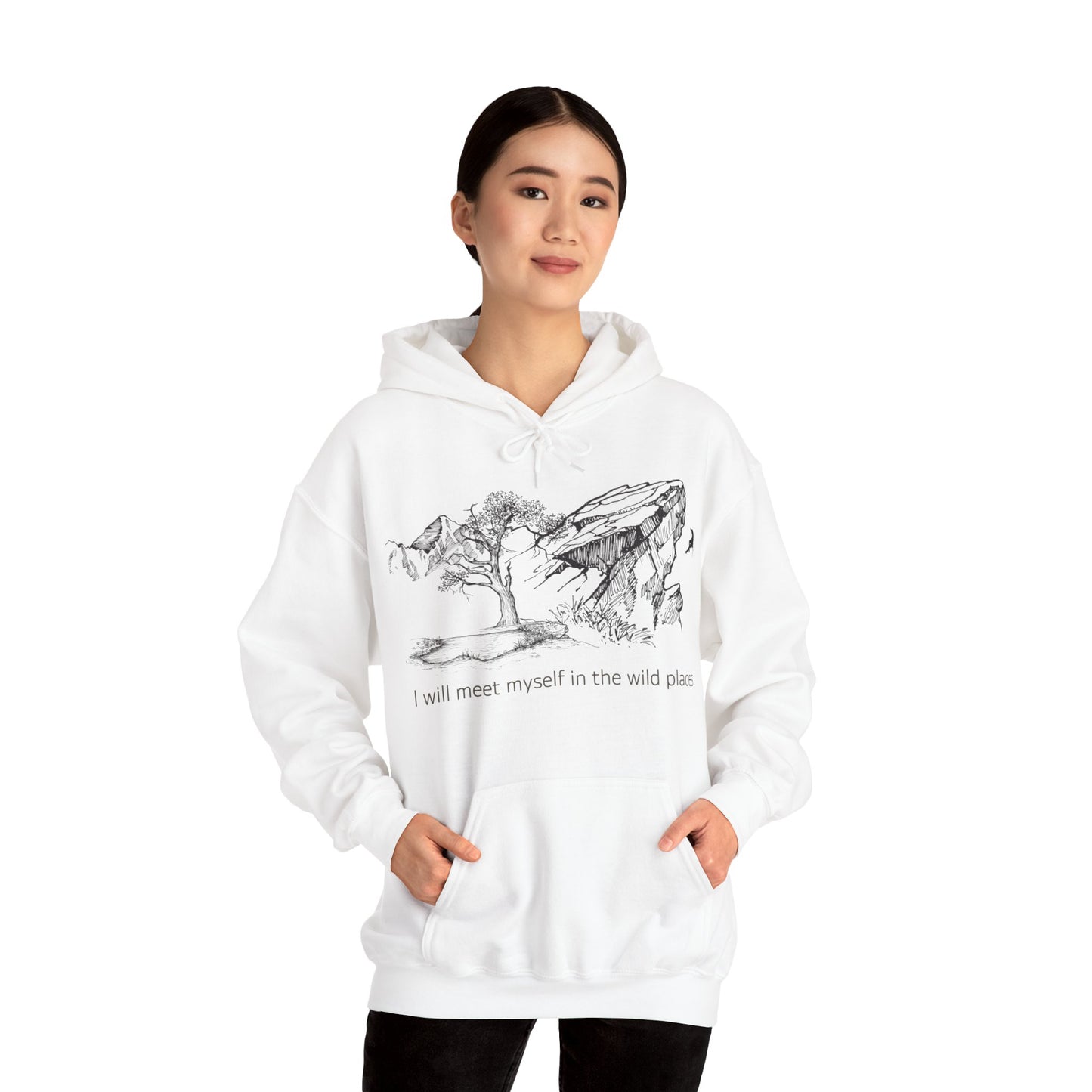 I will meet myself in the wild places - Climber Unisex Heavy Blend™ Hooded Sweatshirt