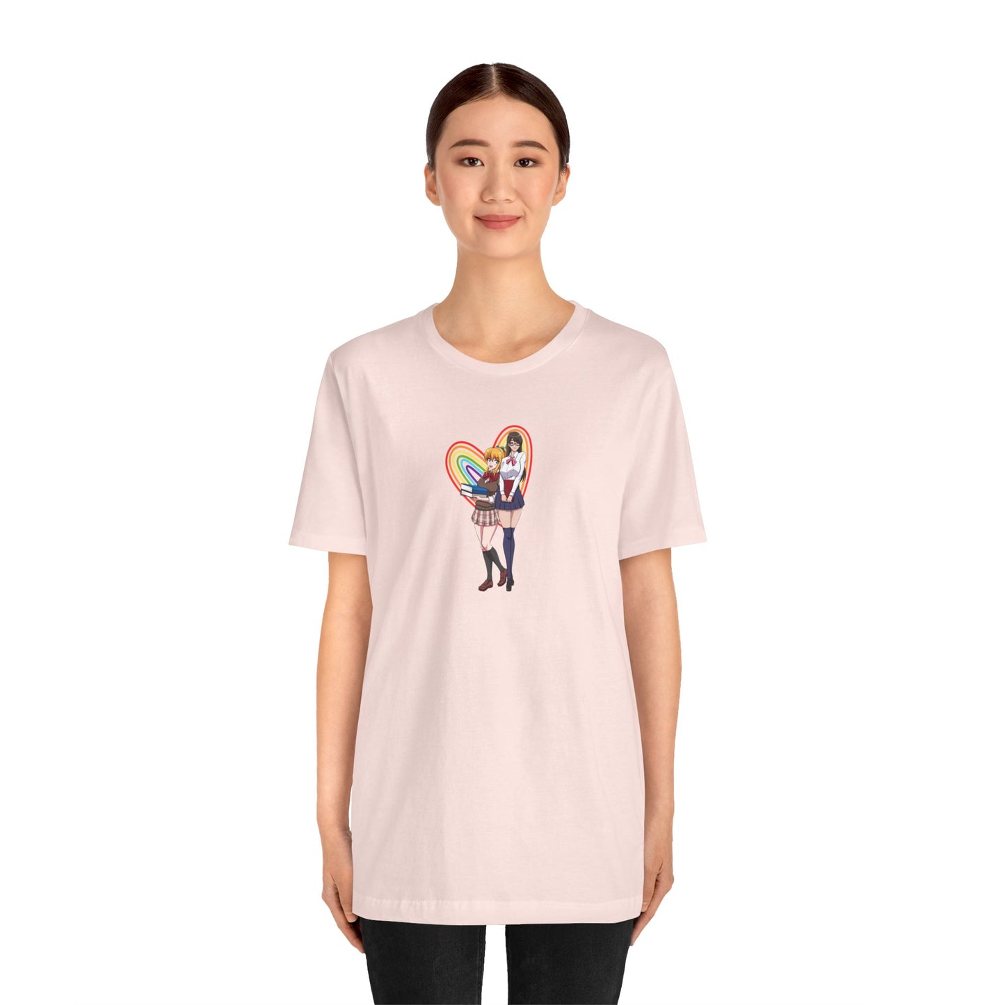 Anime Girl Love Unisex Jersey Short Sleeve Tee