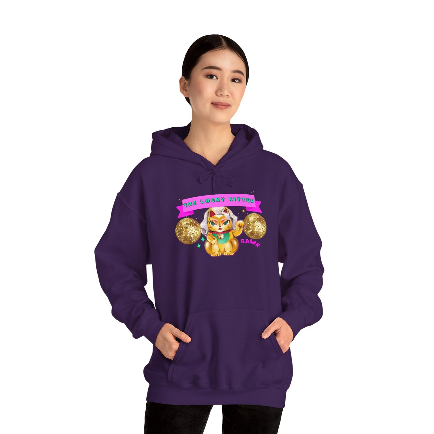 The Lucky Kitten Unisex Heavy Blend™ Hooded Sweatshirt