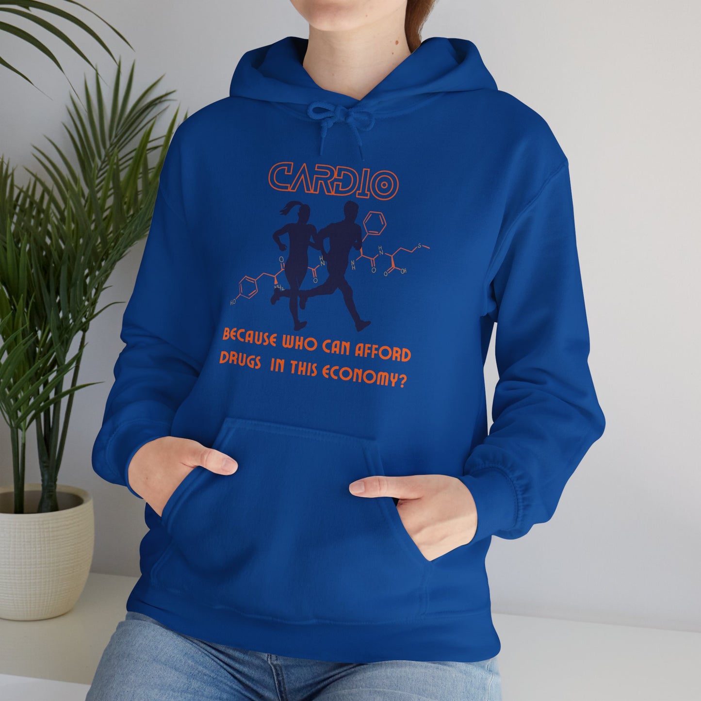 Cardio is Cheaper Than Drugs Unisex Heavy Blend™ Hooded Sweatshirt