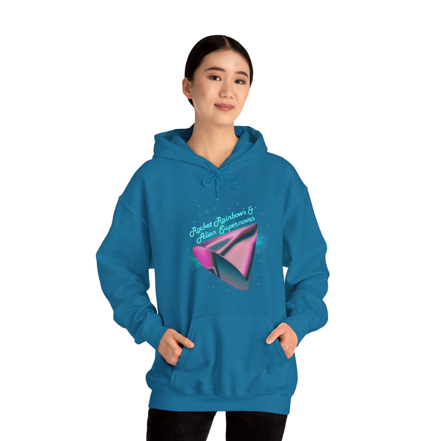 Rocket Rainbows & Alien Supernovas Unisex Heavy Blend™ Hooded Sweatshirt