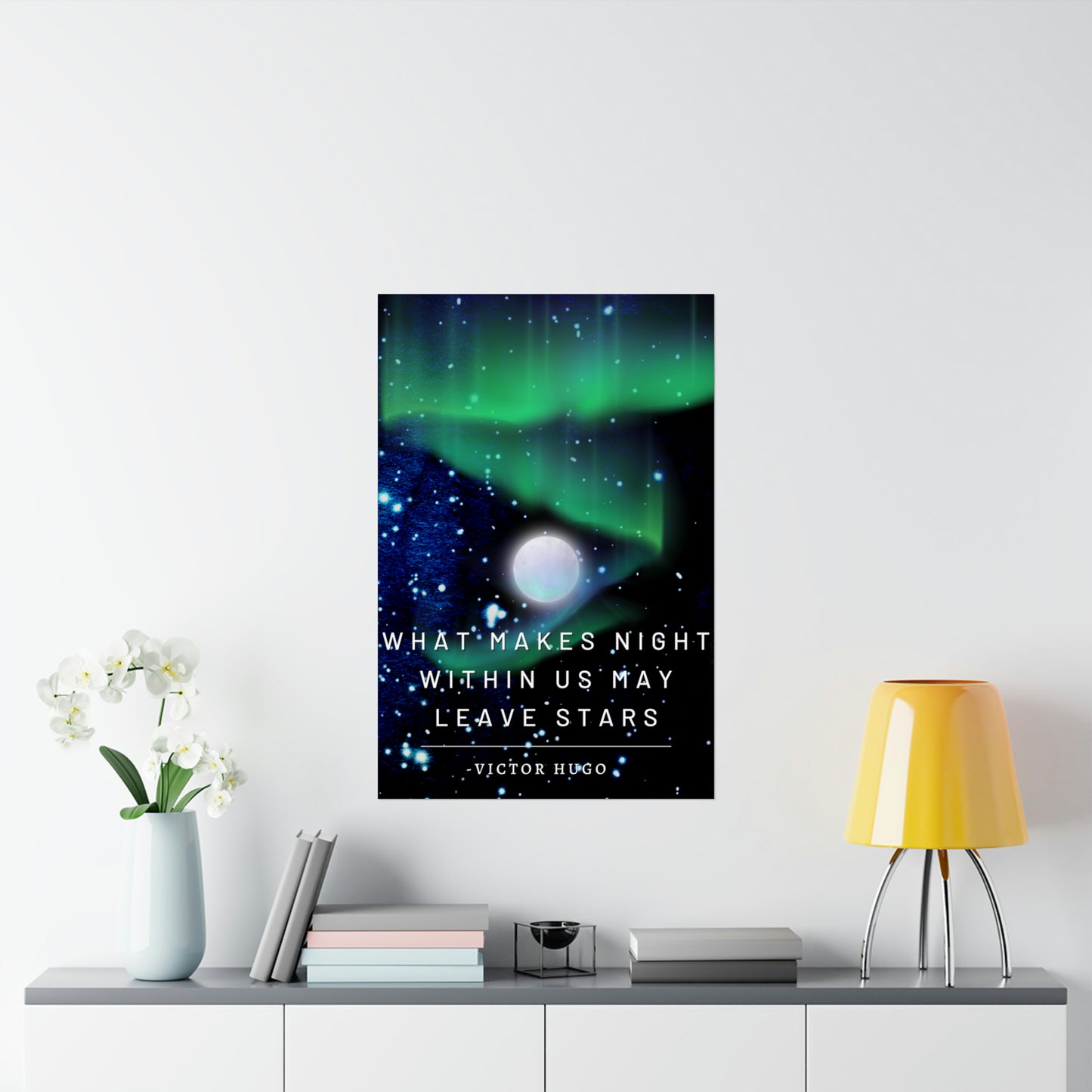 Aurora Borealis - Victor Hugo Quote Matte Vertical Posters