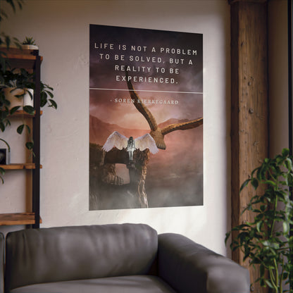 Learning To Fly with Giants - Soren Kierkegaard Quote Matte Vertical Posters