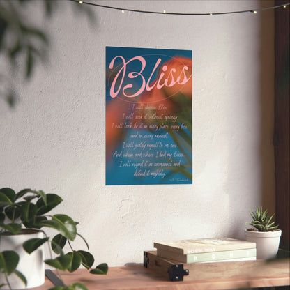 Bliss Matte Vertical Posters