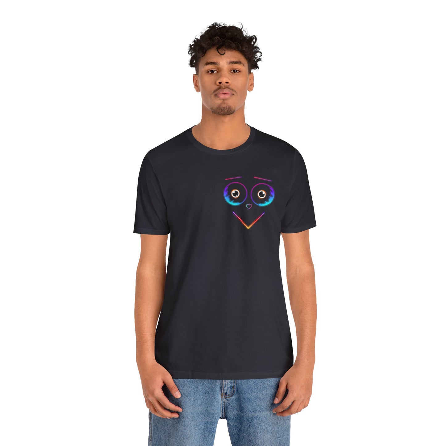 Neon Happy Face Unisex Jersey Short Sleeve Tee