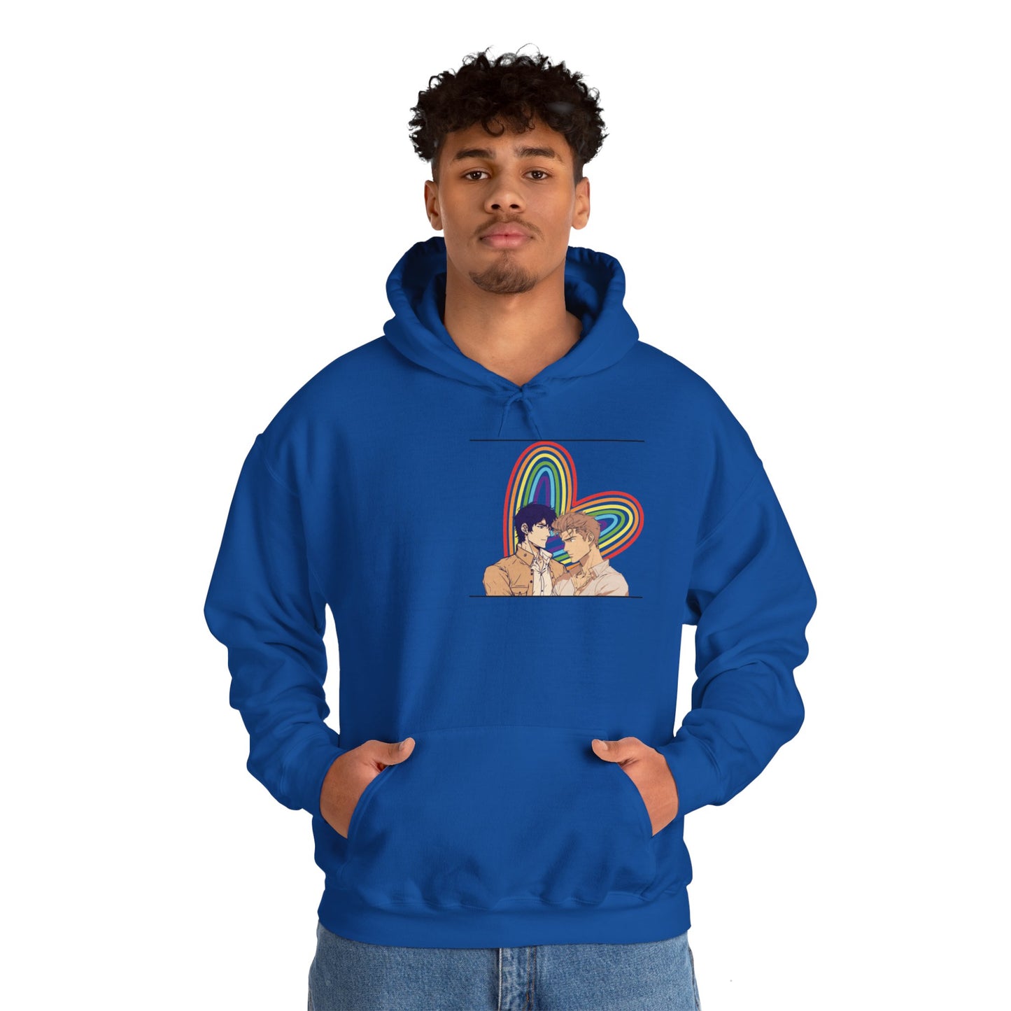 Anime Boy Love Pride Unisex Heavy Blend™ Hooded Sweatshirt