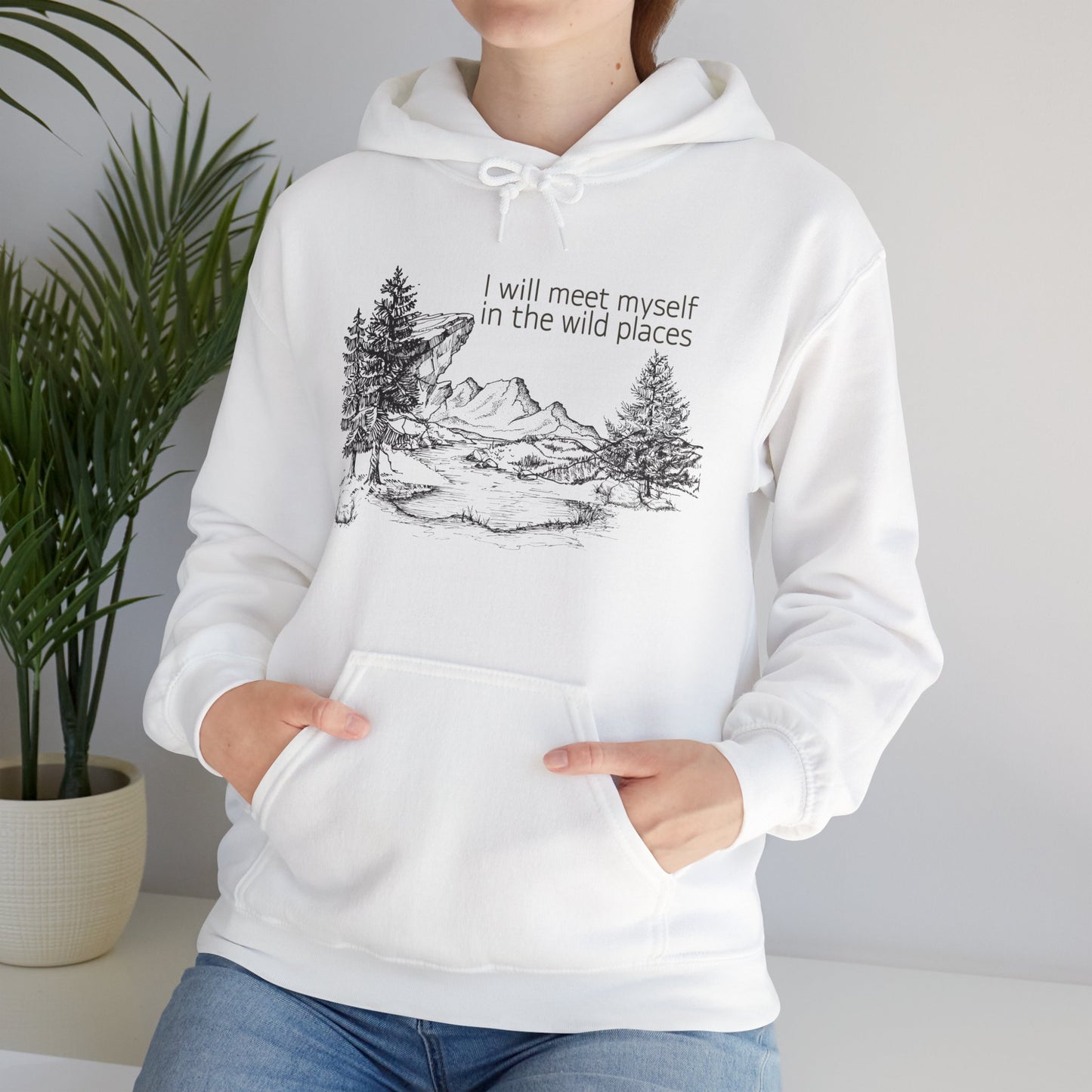 I Will Meet Myself In The Wild Places - Minimalist Unisex Heavy Blend™ Hooded Sweatshirt