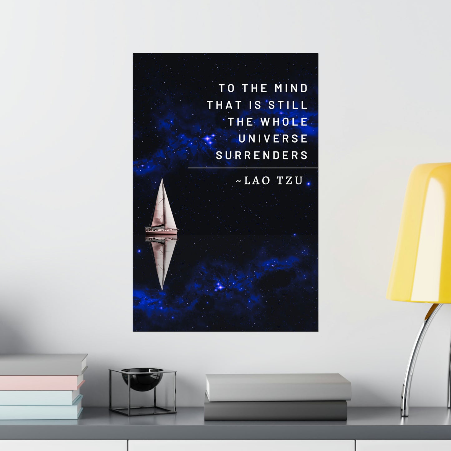 Sailing On An Infinite Night - Lao Tzu Quote Matte Vertical Posters