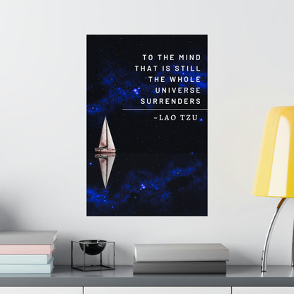 Sailing On An Infinite Night - Lao Tzu Quote Matte Vertical Posters