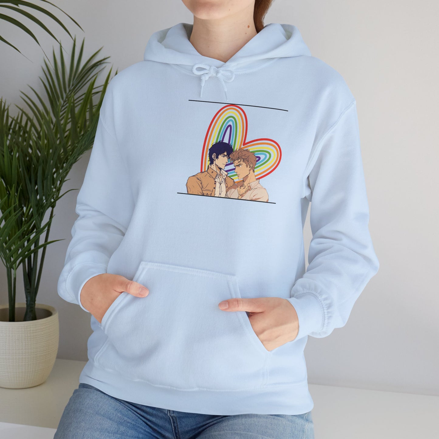 Anime Boy Love Pride Unisex Heavy Blend™ Hooded Sweatshirt