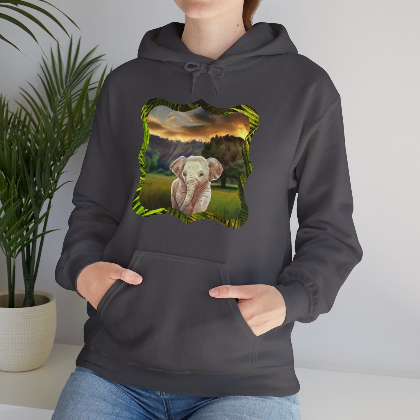 Why are baby elephants so cute, though? Unisex Heavy Blend™ Hooded Sweatshirt