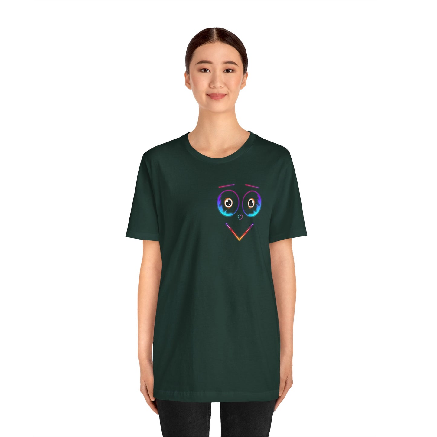 Neon Happy Face Unisex Jersey Short Sleeve Tee