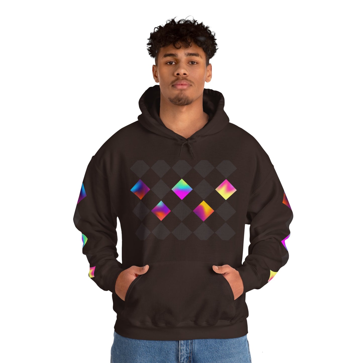 Psychedelic Preppy Print Unisex Heavy Blend™ Hooded Sweatshirt