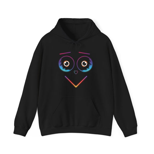 Neon Happy Face Unisex Heavy Blend™ Hooded Sweatshirt