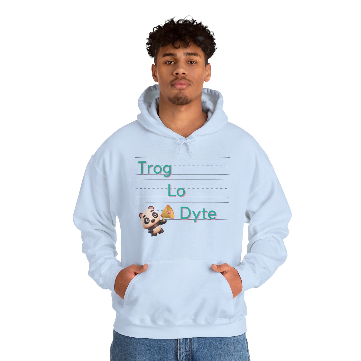 Just sound it out - TROG LO DYTE Unisex Heavy Blend™ Hooded Sweatshirt