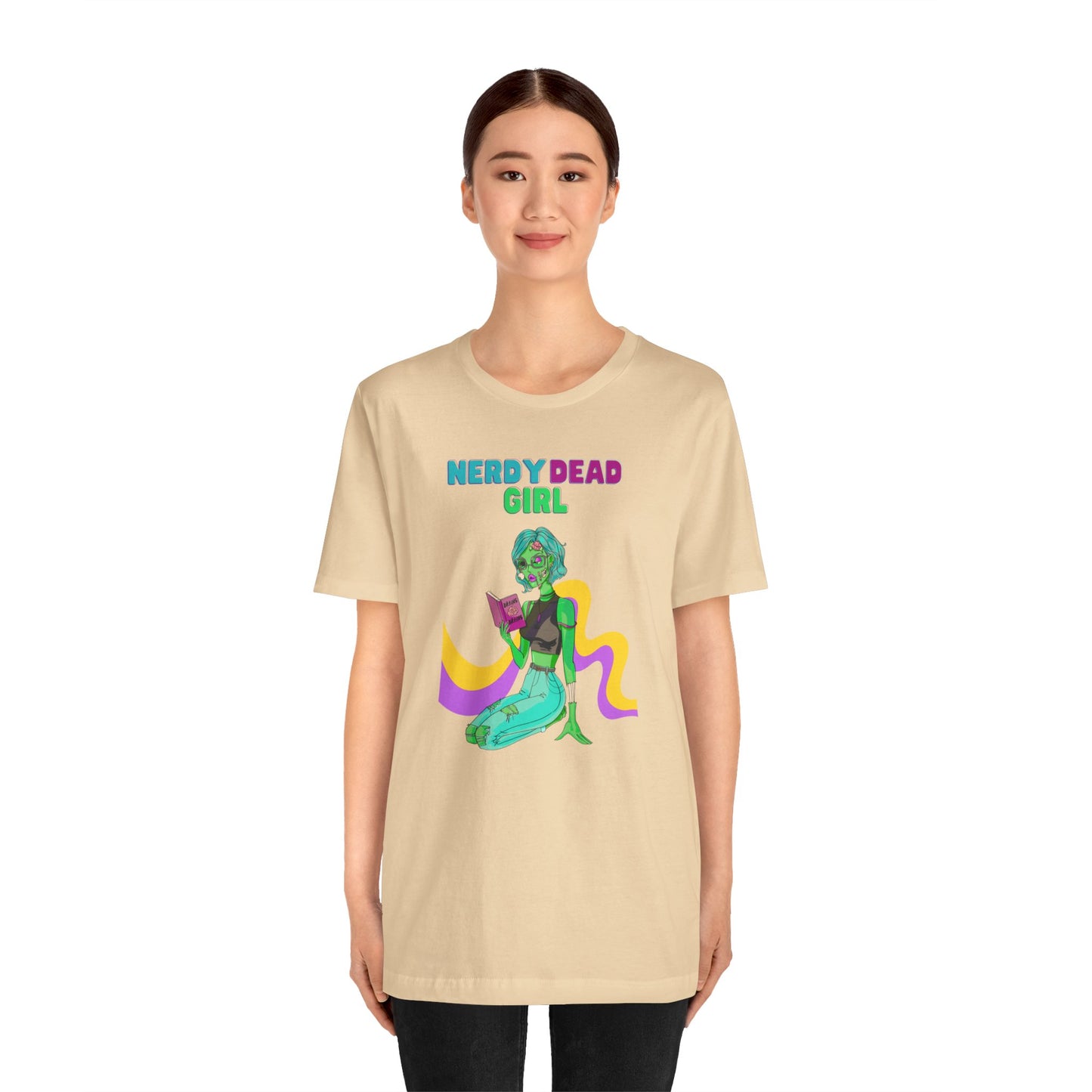 Nerdy Dead Girl Unisex Jersey Short Sleeve Tee