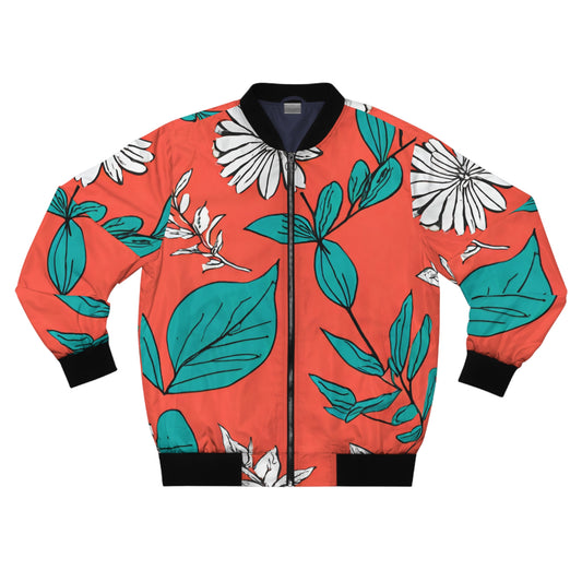 Coral Floral Men's Bomber Jacket (AOP)