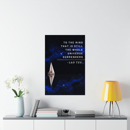 Sailing On An Infinite Night - Lao Tzu Quote Matte Vertical Posters