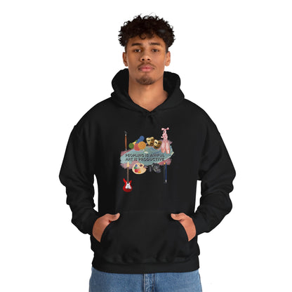 Peopling is awful. Art is productive. Unisex Heavy Blend™ Hooded Sweatshirt