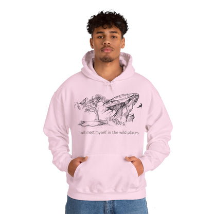 I will meet myself in the wild places - Climber Unisex Heavy Blend™ Hooded Sweatshirt