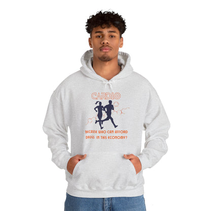 Cardio is Cheaper Than Drugs Unisex Heavy Blend™ Hooded Sweatshirt