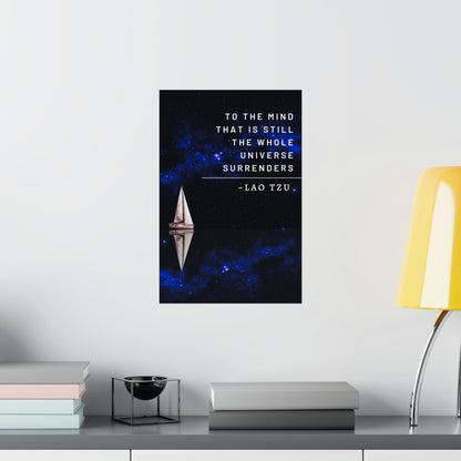 Sailing On An Infinite Night - Lao Tzu Quote Matte Vertical Posters