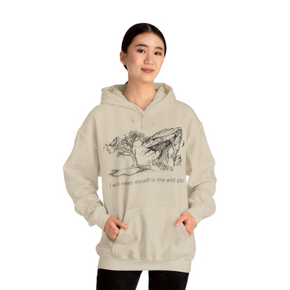 I will meet myself in the wild places - Climber Unisex Heavy Blend™ Hooded Sweatshirt