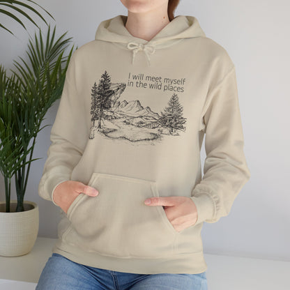 I Will Meet Myself In The Wild Places - Minimalist Unisex Heavy Blend™ Hooded Sweatshirt