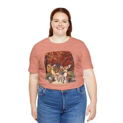 Autumn Fawns Unisex Jersey Short Sleeve Tee