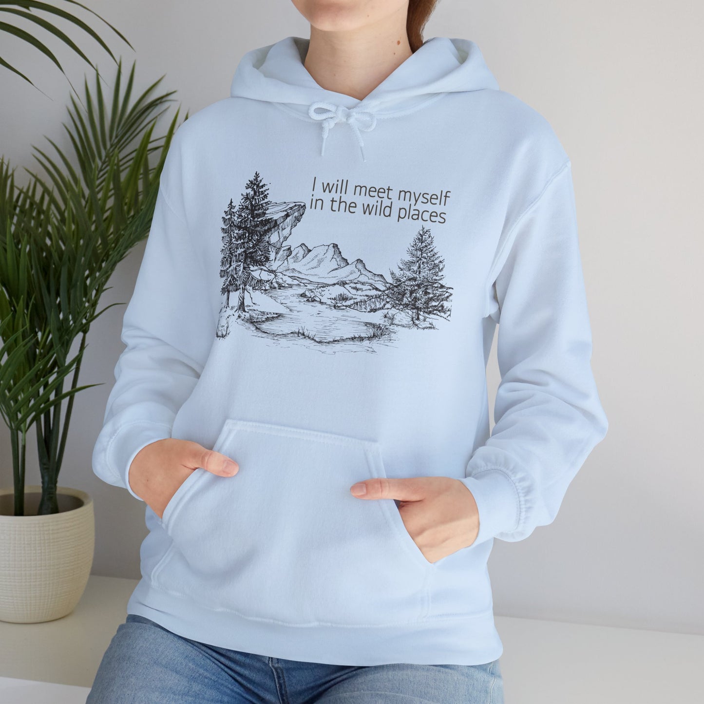 I Will Meet Myself In The Wild Places - Minimalist Unisex Heavy Blend™ Hooded Sweatshirt