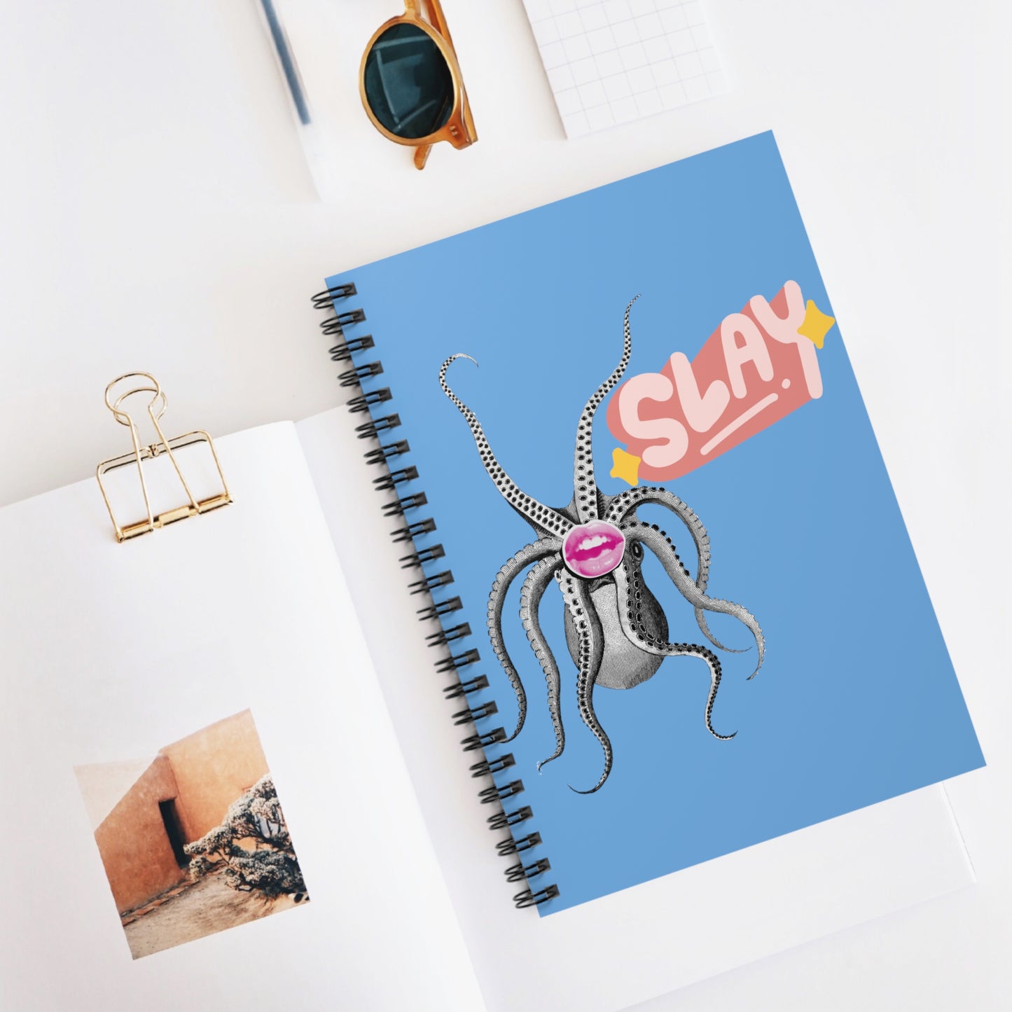 Cephalopod Slay Spiral Notebook - Ruled Line