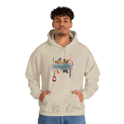 Peopling is awful. Art is productive. Unisex Heavy Blend™ Hooded Sweatshirt