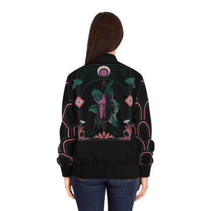 Nouveau Beetle Women's Bomber Jacket (AOP)