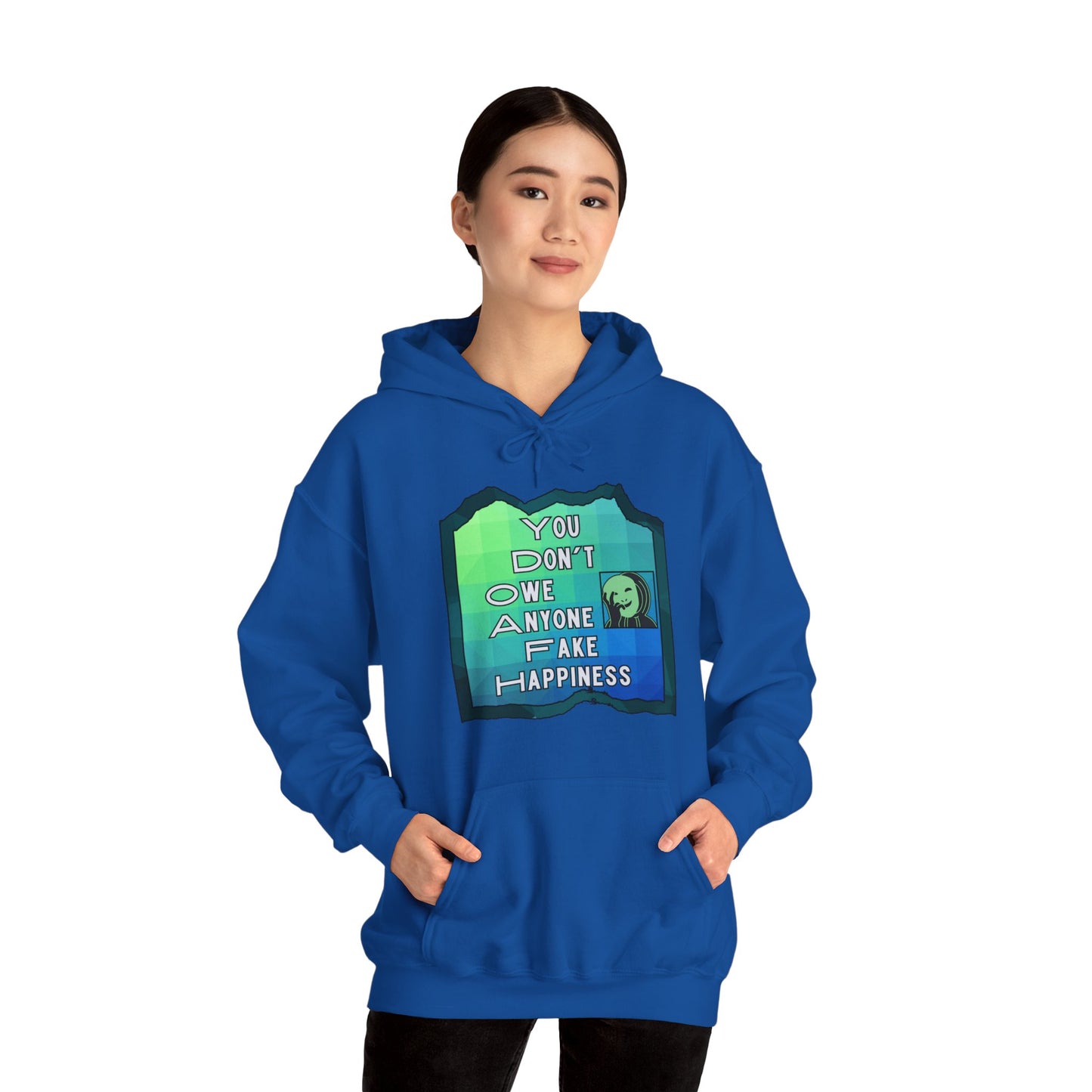 Fake Happiness Unisex Heavy Blend™ Hooded Sweatshirt