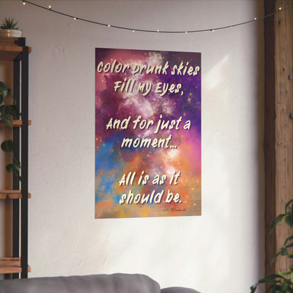 Color Drunk Skies Matte Vertical Posters