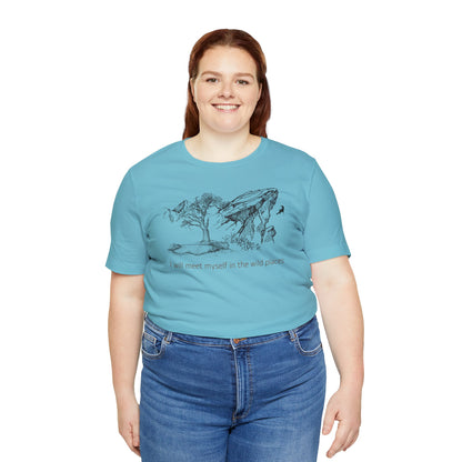 I will meet myself in the wild places - Climber Unisex Jersey Short Sleeve Tee