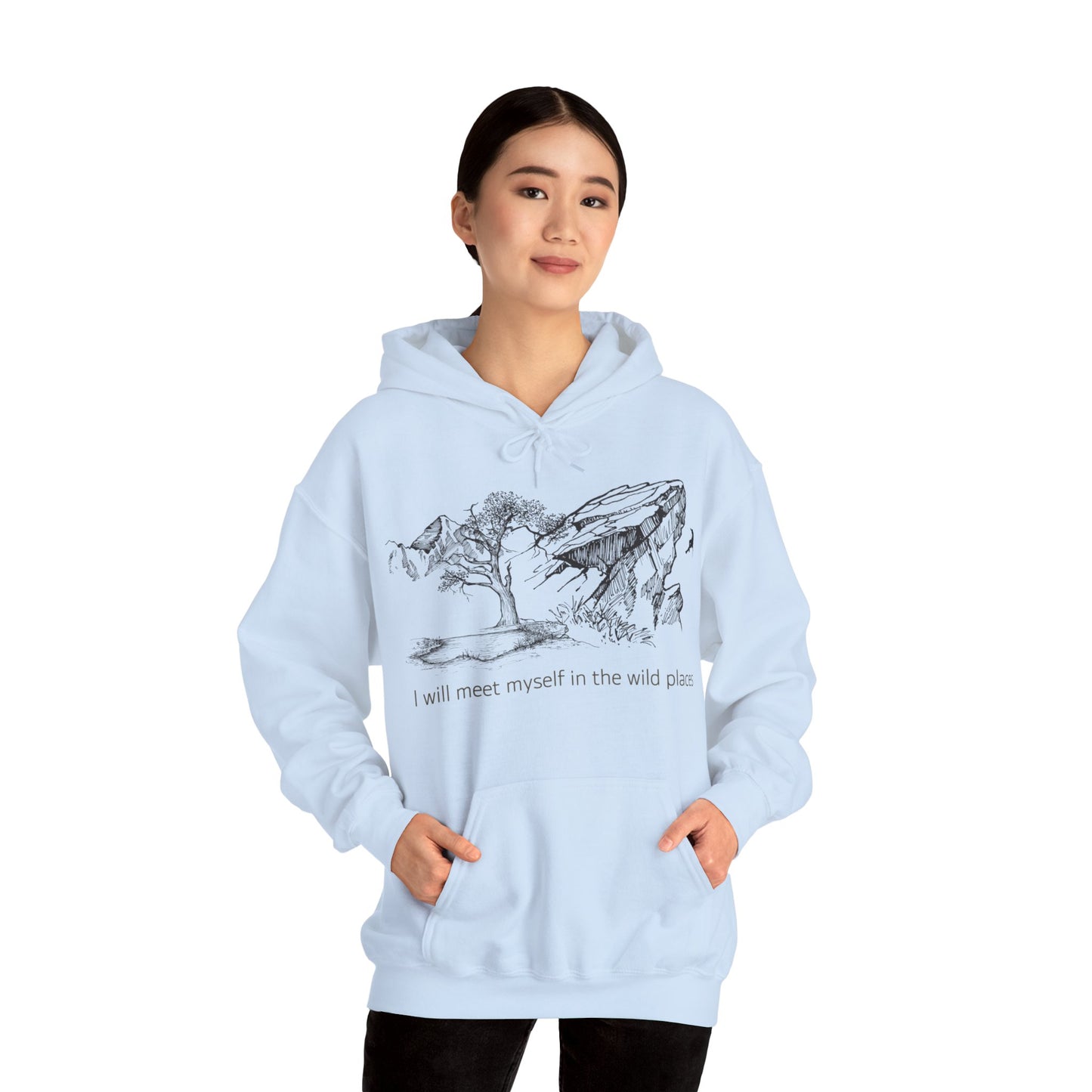 I will meet myself in the wild places - Climber Unisex Heavy Blend™ Hooded Sweatshirt