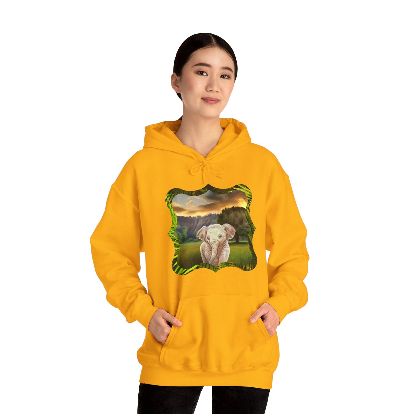 Why are baby elephants so cute, though? Unisex Heavy Blend™ Hooded Sweatshirt