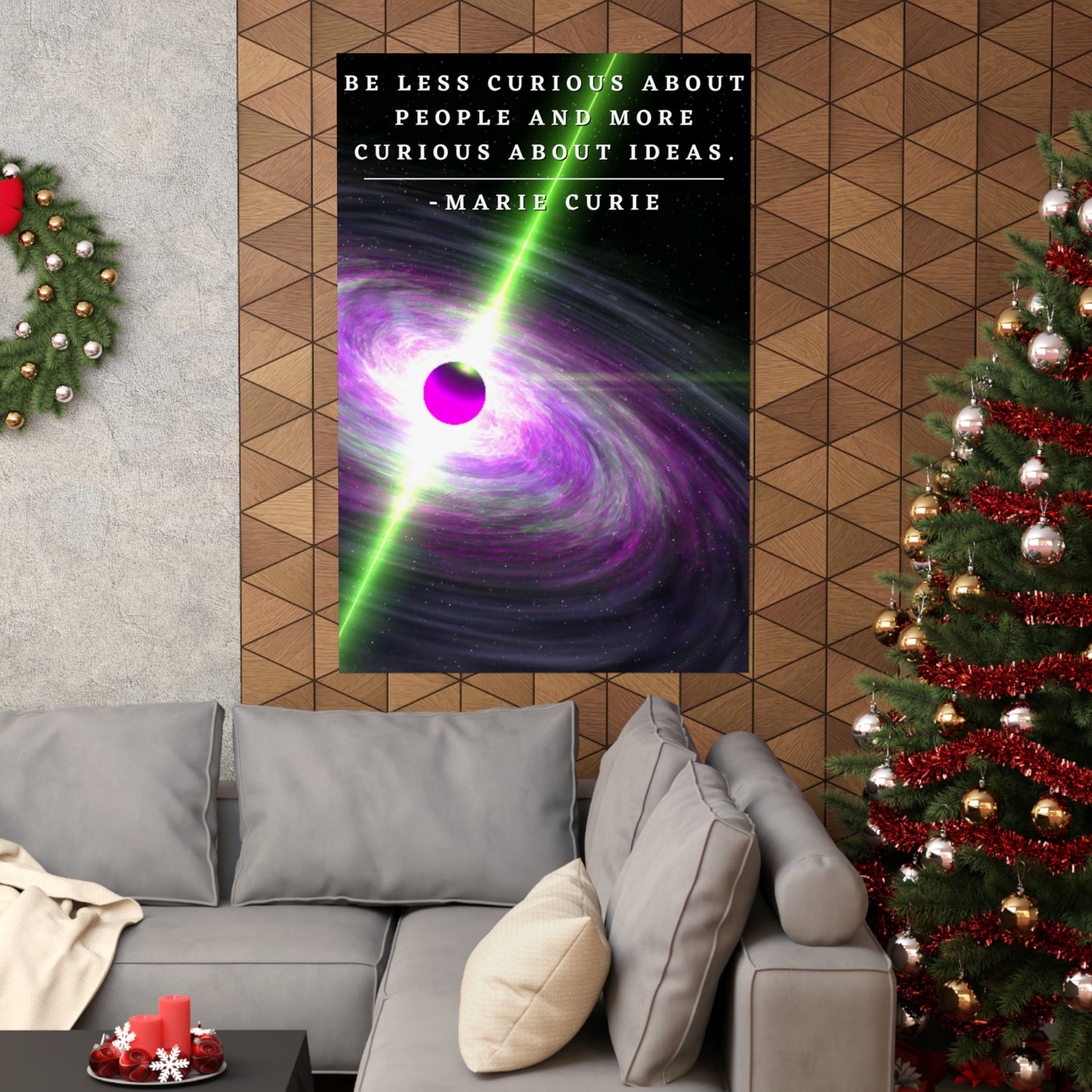 Super Massive Black Hole - Marie Curie Quote Matte Vertical Posters