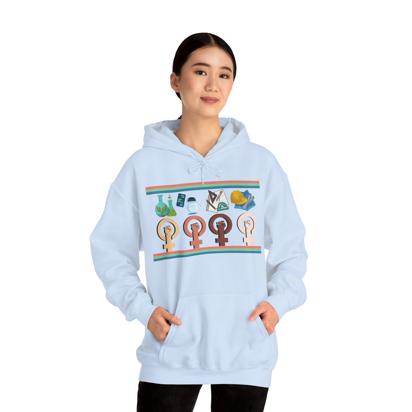 Girls are STEM Unisex Heavy Blend™ Hooded Sweatshirt