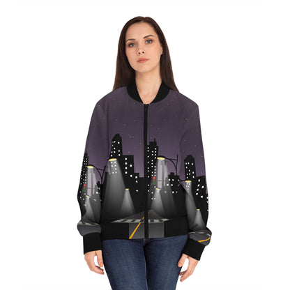 City Lights Women's Bomber Jacket (AOP)